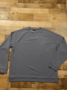 Travis Mathew Crewneck Sweatshirt Men’s XXL Blue Gray Stretch Golf Pullover FAIR